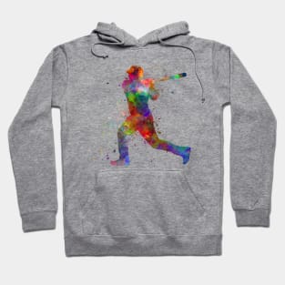 Baseball player in watercolor Hoodie